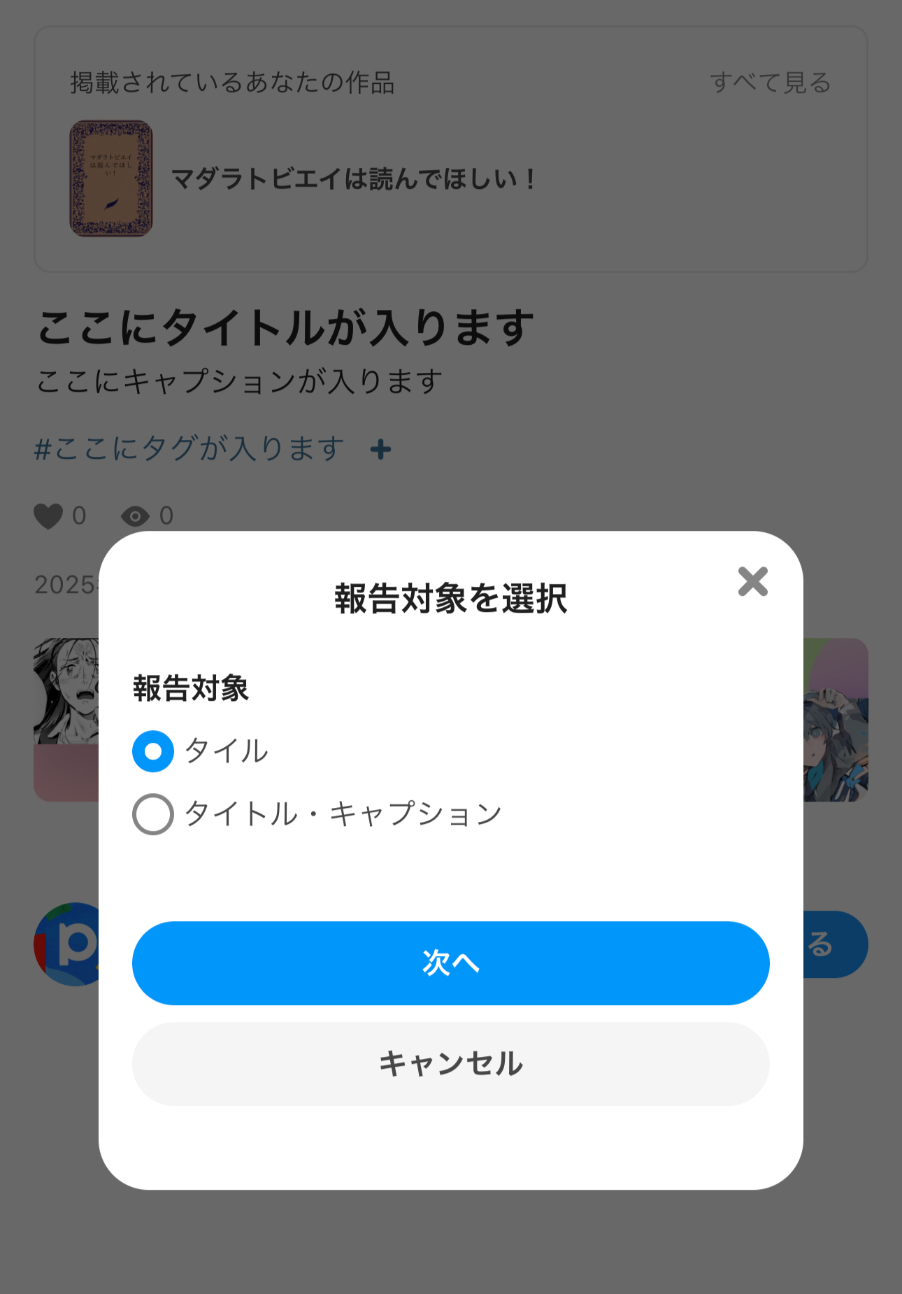 2.コレクションの報告対象を選択します。.jpg
